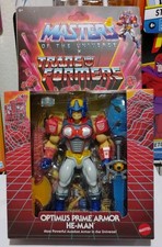 Masters Of The Universe Transformers UNPUNCHED Optimus Prime Armor He-Man Figure
