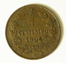 ITALY 1 Centesimo 1904 R - Bronze - Vittorio Emanuele III. - VF - 1885