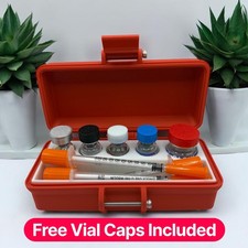 Peptide Vial Storage Container Box Slim And Portable Organizer For Travel FREE
