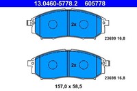 Ate Bremsbelagsatz, Scheibenbremse 13.0460-5778.2 FüR Nissan Infiniti Renault