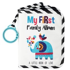 Baby's My First Family Album Soft Photo Cloth Book Gift Set for Newborn T...