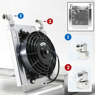 NEW Radiator Plus Hydraulic Fan Cooler For AGT 1-1.8 Ton Mini Excavators 12V 80W