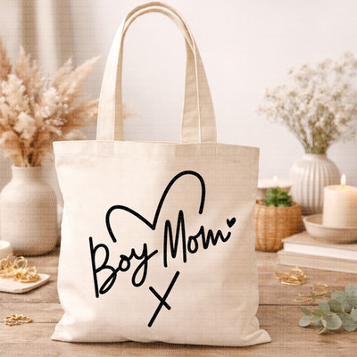 Vintage Tote Bag Retro Tote Bag Unisex Cotton Mom Tote Bag Boy Mom Tote Bag