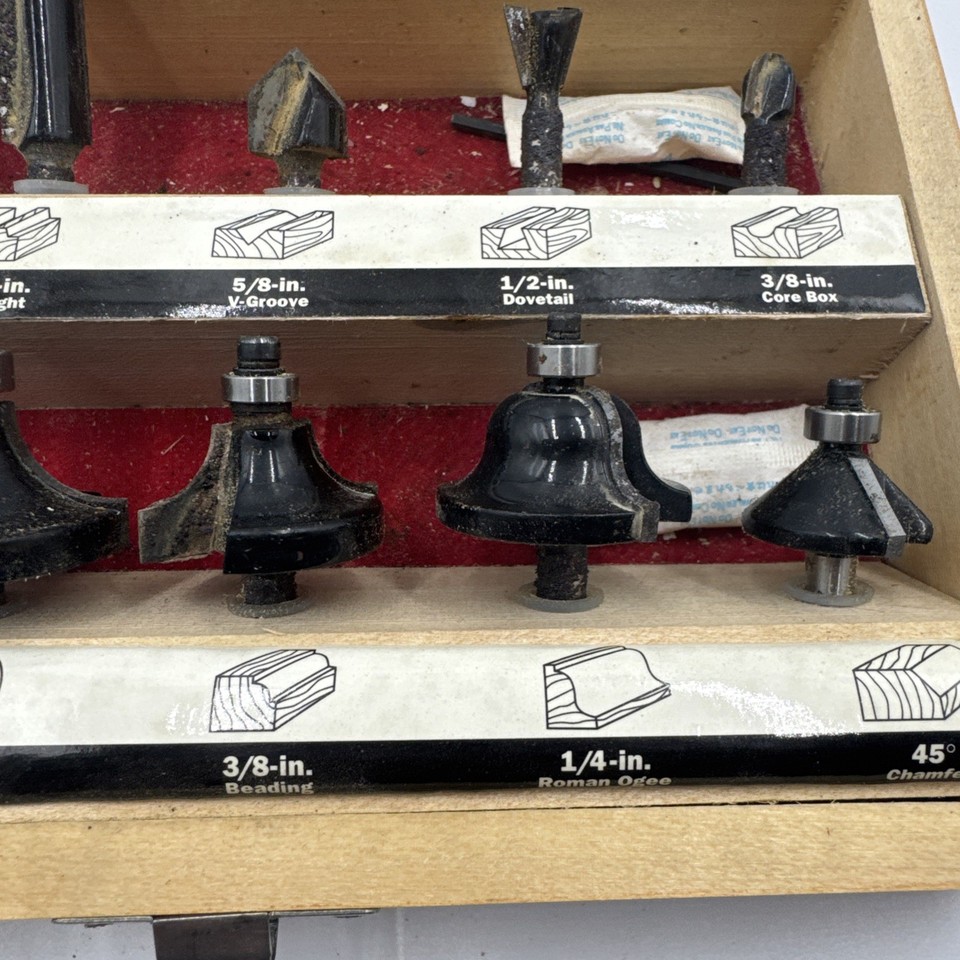 Craftsman Router Bit Set 10 Pc 1/4
