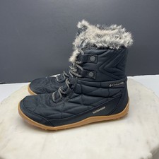 Columbia Minx Shorty III Snow Boots Womens Size 7.5 Black Waterproof Omni Heat