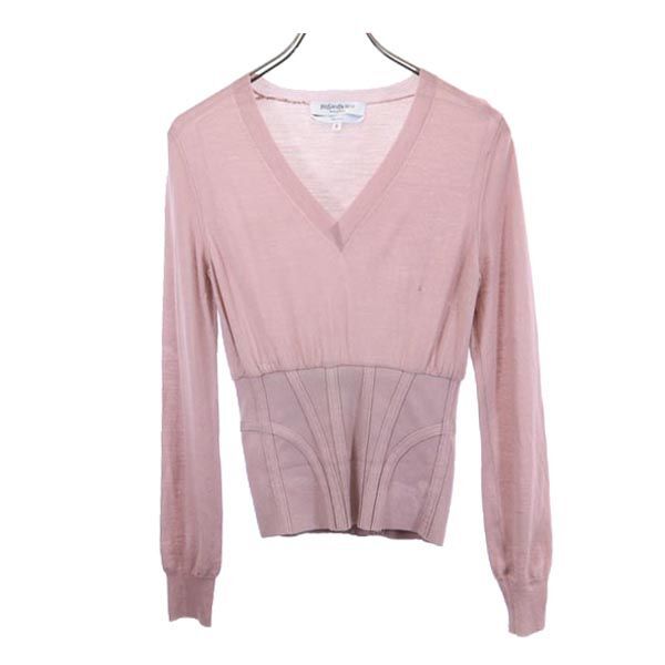 YVES SAINT LAURENT misto lana maglia manica lunga S rosa maglioni e top donna