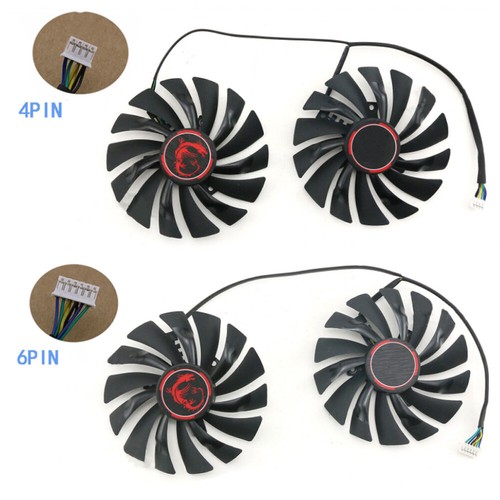 4pin 6pin Video Card Cooling Fan PLD10010S12HH For MSI GTX950 960 970 980 980ti