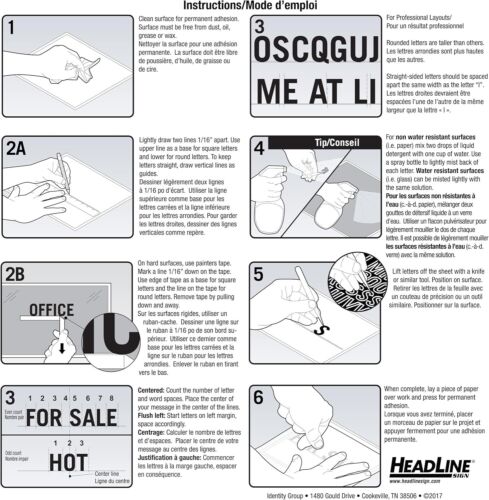 Letras y números de vinilo adhesivos, negro, 1/4 pulgada, 100 unidades - Imagen 2 de 2