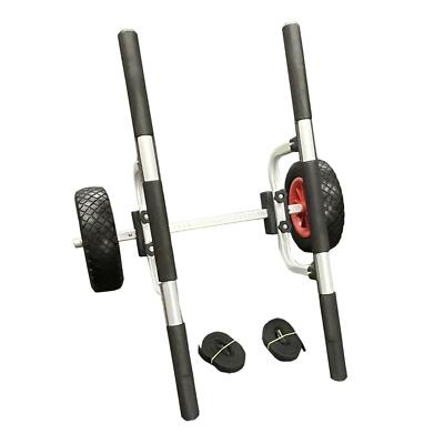VERSTELLBARER ALUMINIUM KAJAK / KANU TROLLEY STANDWAGEN mit 10'' FLACHEN FREIEN ROLLEN 