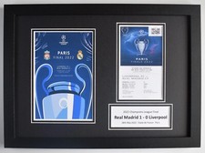 Espositore biglietto partita foto Champions League 2022 programma calcio Real Madrid