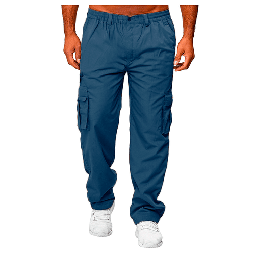 Herren bequeme Arbeitskleidung mehrere Taschen lockere Passform gerades Bein Cargohose - Bild 21 von 24