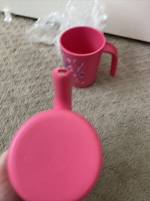 Lot De 4 Mugs Tupperware Allegra Illumina – Blanc Et Violet – Avec Couvercles Et Cuillères