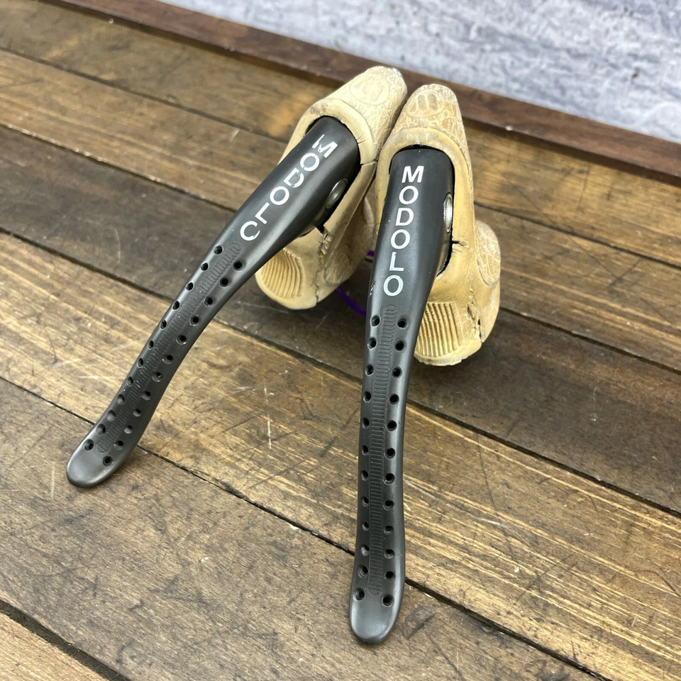 Vintage Modolo Brake Lever System Black Non Aero Drillium 1980s Eroica Ergo - Image 4 of 4