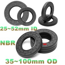 NBR Oil Seal Metric Size Nitril Rubber Rotary Shaft Seals 25 52mm ID 35 100mm OD