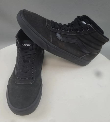 Vans Men's Sk8 Hi Triple Black Shoes Size 8.5 Canvas High Top Skateboard - Picture 14 of 19