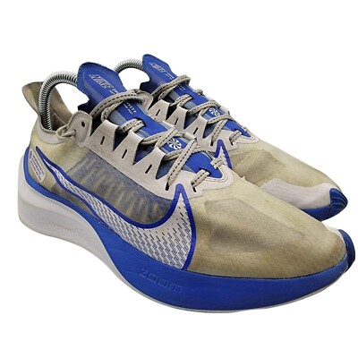 Nike Zoom Gravity Mens 8 White Blue Athletic Running Shoes BQ3202-100