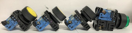 4 - Fuji Electric AR22FOL Push Button LOT GREEN YELLOW BLACK #12670 - Picture 4 of 10