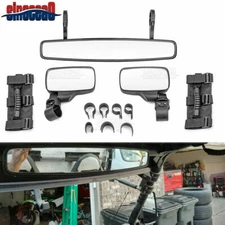 Adjust Rear Center Side View Mirrors w/Handle Graps For Kawasaki Teryx 4 750 800