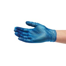 GLOVEMAN BLUE VINYL Food Safe Disposable Powder Free Gloves 100 200 1000 4000