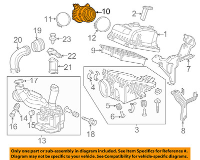 HONDA OEM Air Intake-Tube Duct Hose 17225R1AA01 | eBay