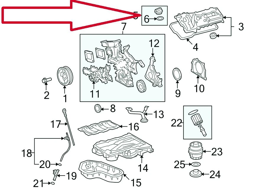 05-14 TOYOTA TACOMA BASE SR5 TRD TAPA DE LLENADO DE LÍQUIDO DE ACEITE DE MOTOR FABRICANTE ORIGINAL NUEVO Foto 3 de 4