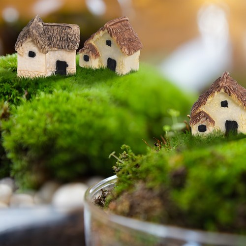 12 Pcs Thatched Hut Decoration Fairy House Ornaments Miniature Garden - Picture 4 of 10