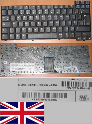 Clavier QWERTY UK Pour HP CQ50 – NSK-H540U 486654-031 – Noir, Ouvert Jamais Utilisé