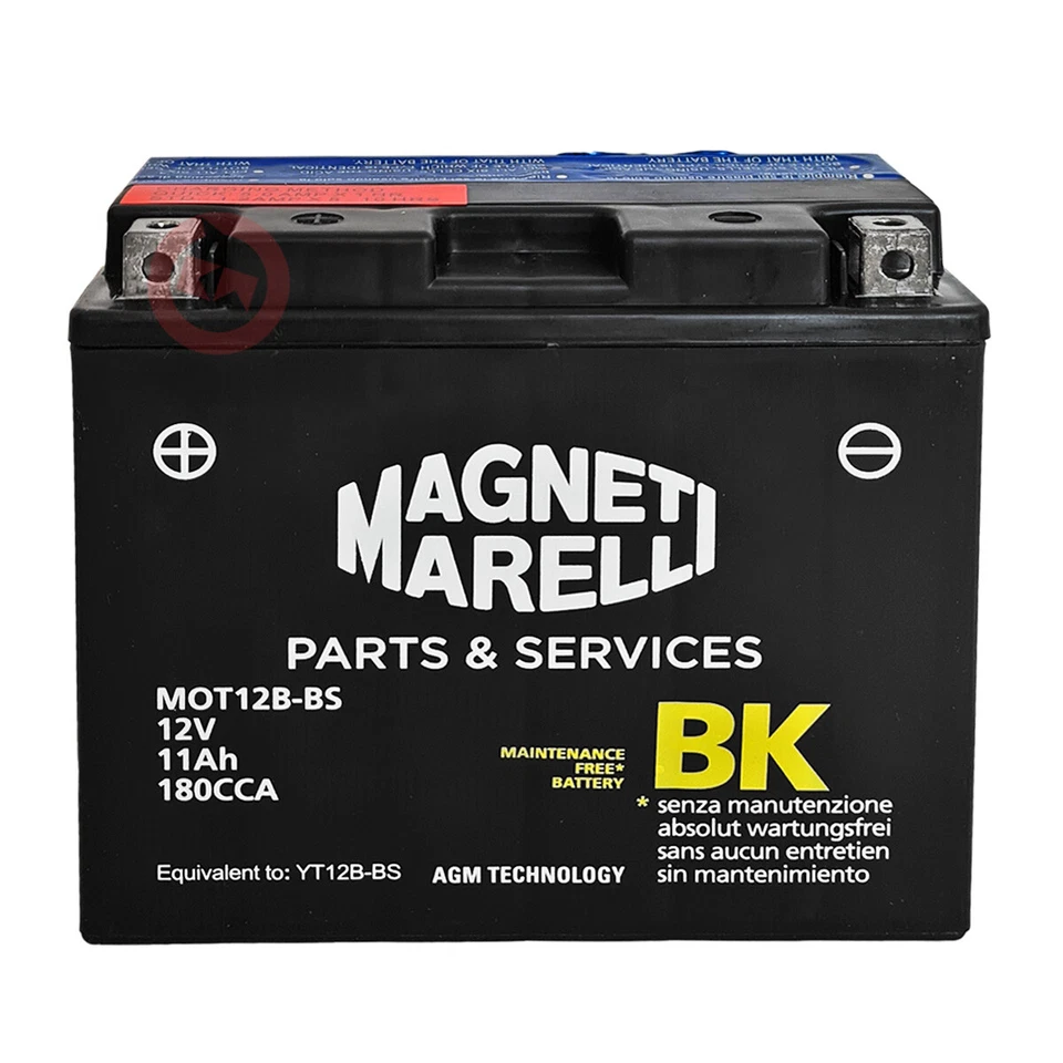 BATTERIA MAGNETI MARELLI YT12B-BS DUCATI 749 S 748 2003-2006 Foto 2 de 4