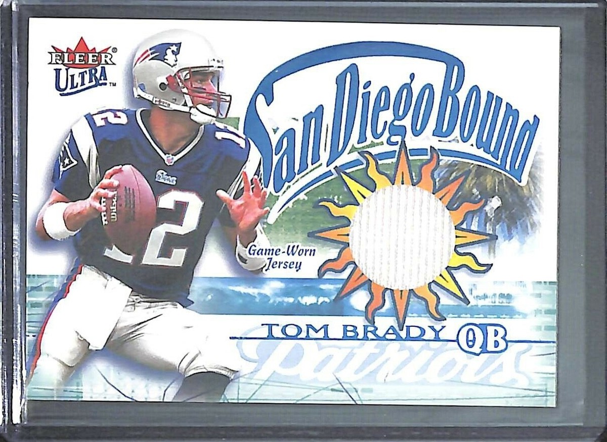 2002 Fleer Ultra Football San Diego Bound Jersey Tom Brady
