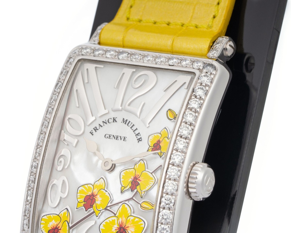 Franck Muller Long Island 952 QZ REL MOP BC JA ORC D Yellow Strap
