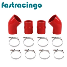 Silicone Intercooler Boot Hose Kit For 94-02 Dodge Ram Cummins Pickup 5.9L Red