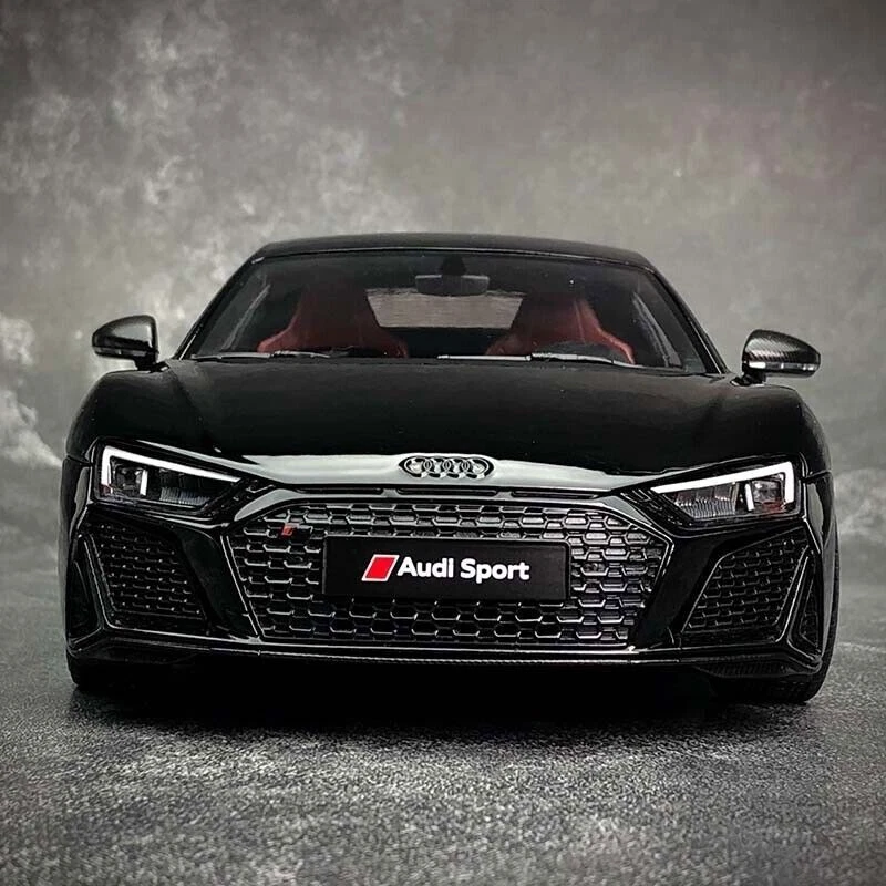 1/18 Audi R8 Coupe 2021 open close diecast car model by Kengfai gloss black - Image 3 of 4
