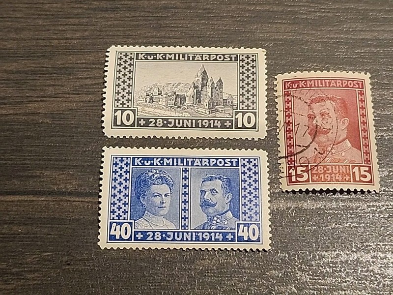  Postage Stamps Bosnia 1914 