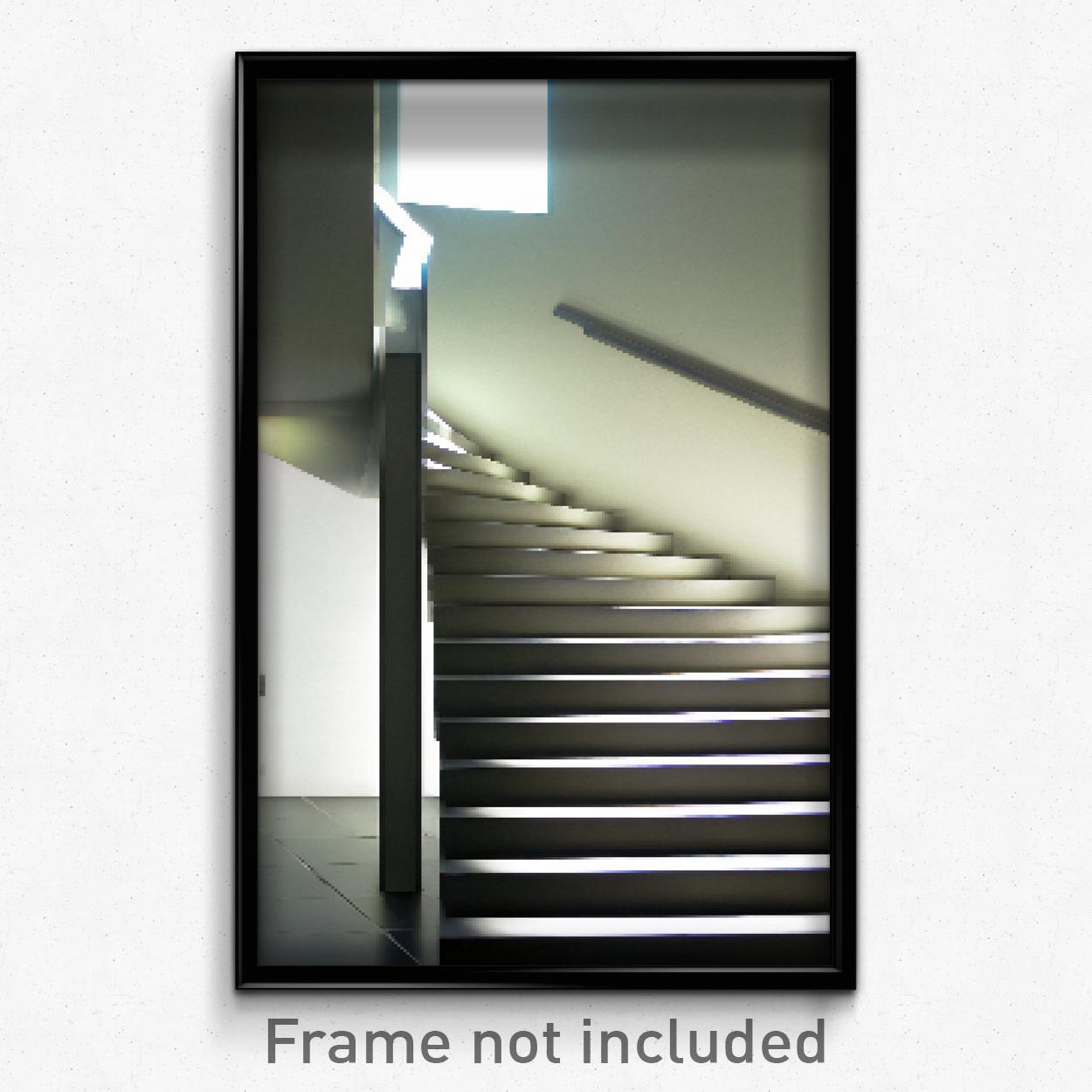 8 Bit Psychedelic Pixel Art Stair Poster - Trippy Video Game Print