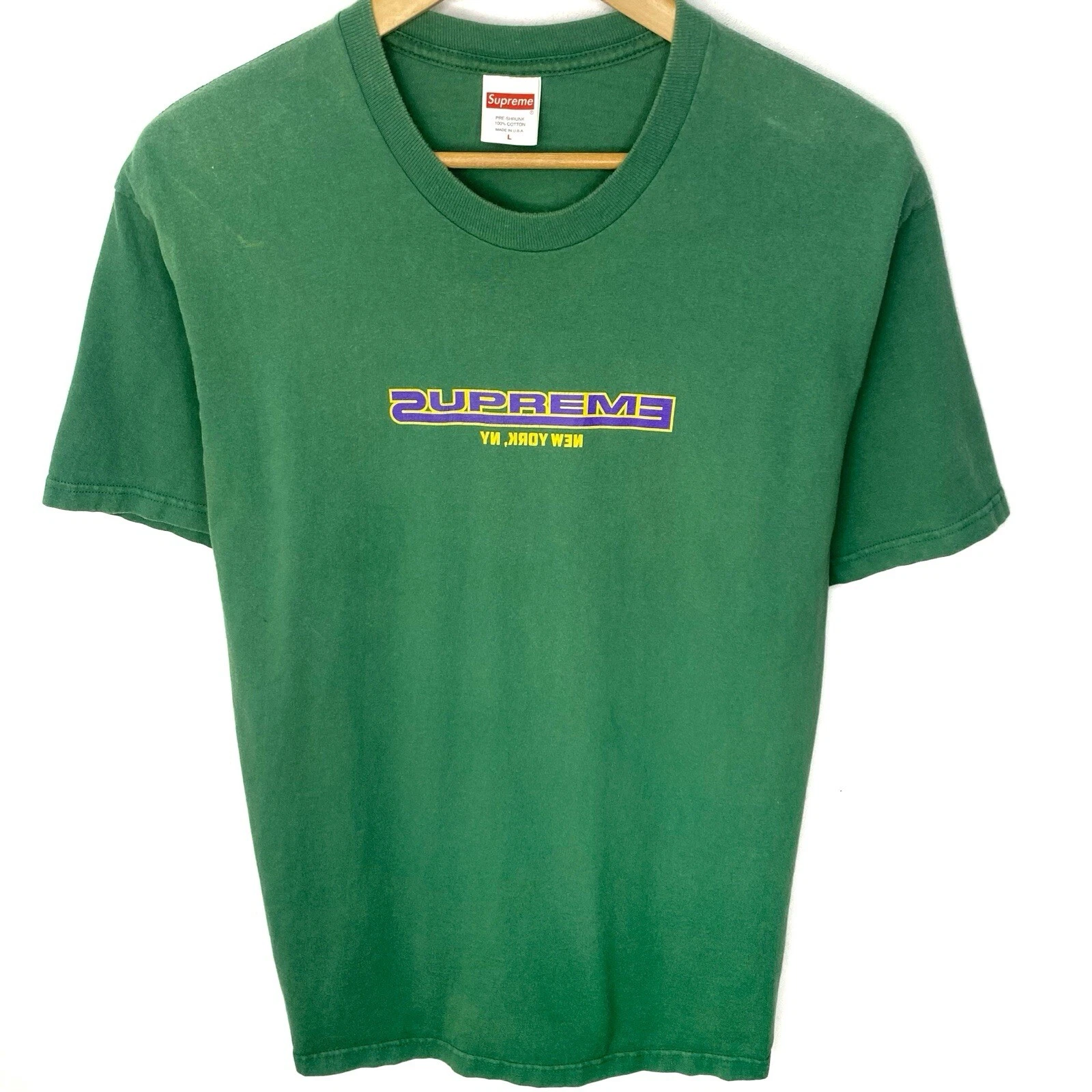 T shirt SUPREME CONNECTED pin clair taille L fabriqué aux USA FW21 authentique