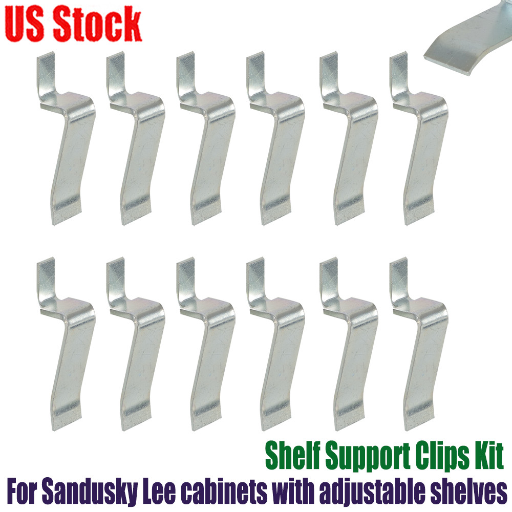 Sandusky Metal Cabinet Shelf S-Clips 12-Pack Replacement Brackets Sclipstr-image