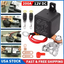 Remote Control Car Battery Disconnect Cut Off Isolator Master Switch W/ Wireless