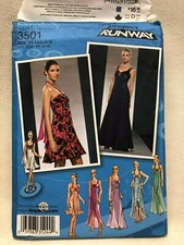 UNCUT SIMPLICITY Prom Formal Dress Misses' Size D5 4-12 Sewing Pattern #3501