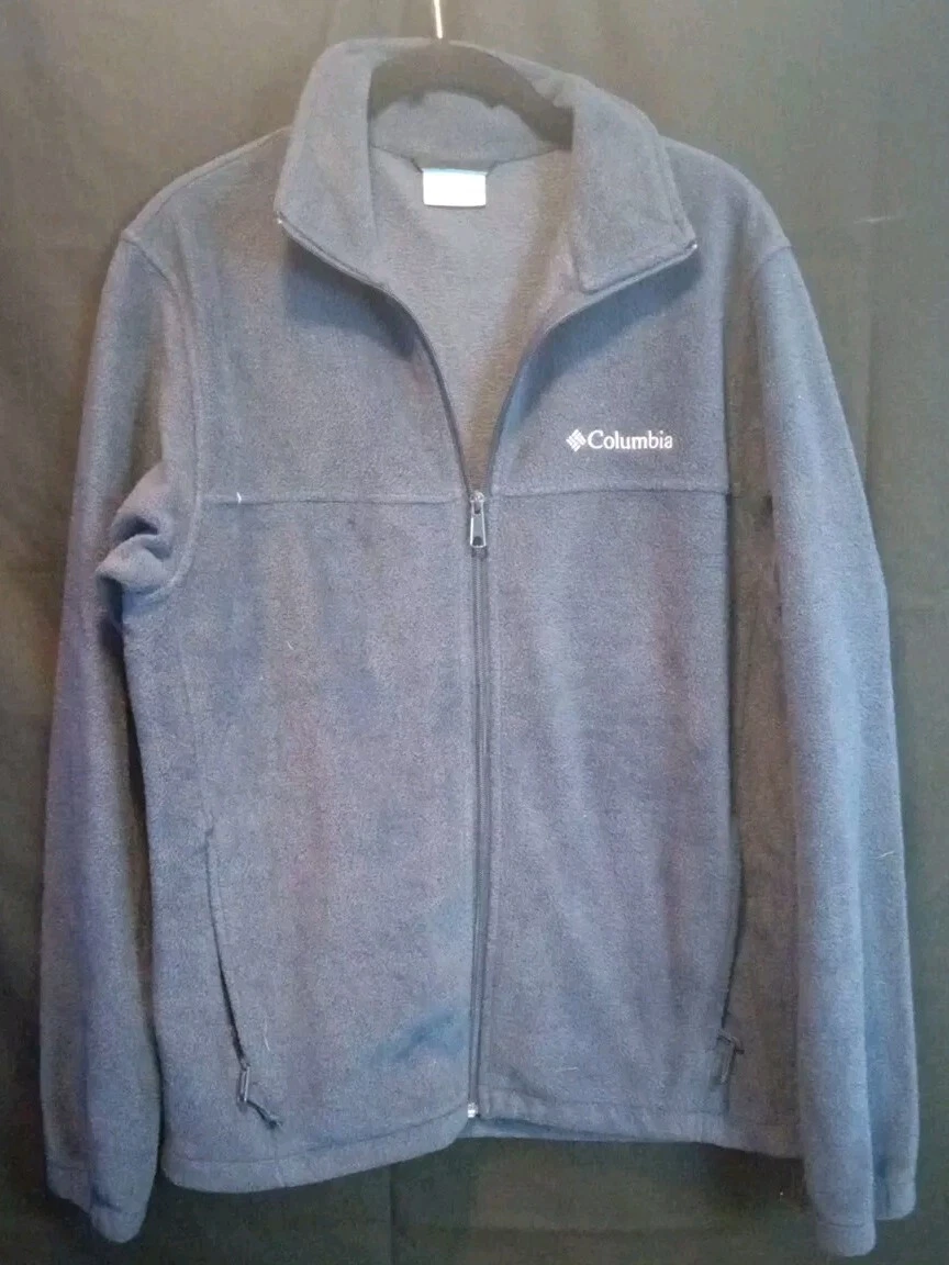Columbia Sportswear Men's Navy Blue Full Zip Polyester Fleece Jacket Sz M