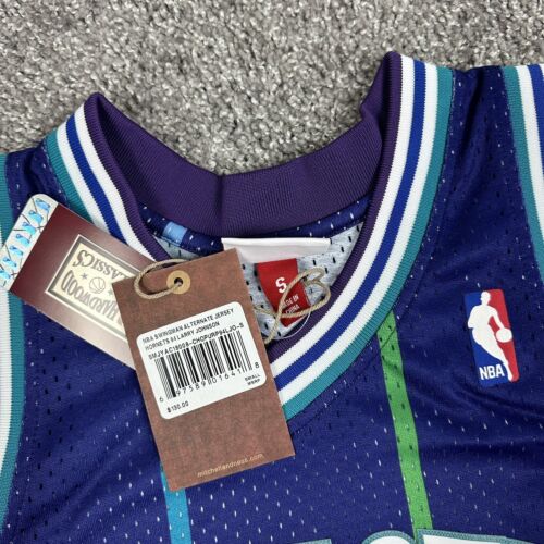 MITCHELL & NESS NBA Swingman Jersey Charlotte Hornets 1994-95 Larry Johnson Sz S - Picture 14 of 16