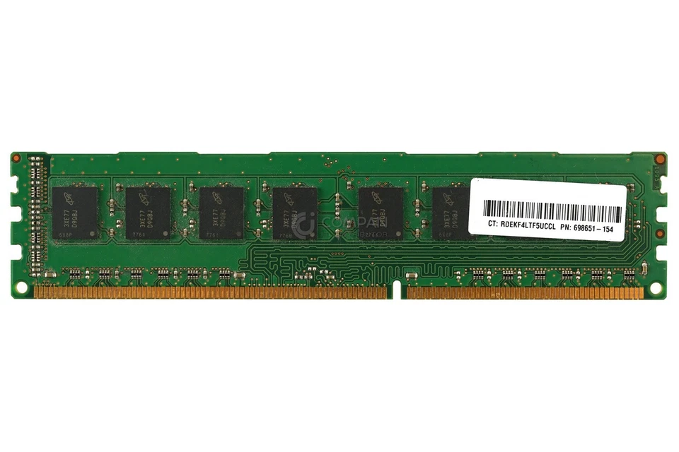 698651-154 HP MEMORY 8GB 2RX8 PC3-12800U DDR3 - Immagine 2 di 4