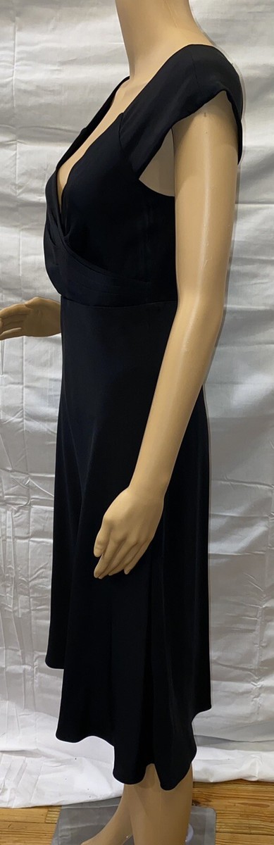 J Crew Cecilia Black Silk cap sleeve sz EUC