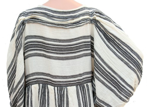 Free People Femmes Kimono Lis Surdimensionné Rayé Coton Kimono Manches Robe M - Photo 9 sur 10