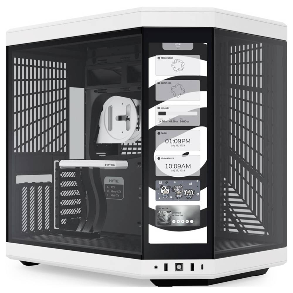 Компьютер HYTE Y70 Touch Midi-Tower PC-Gehuse Schwarz-Wei 75390₽