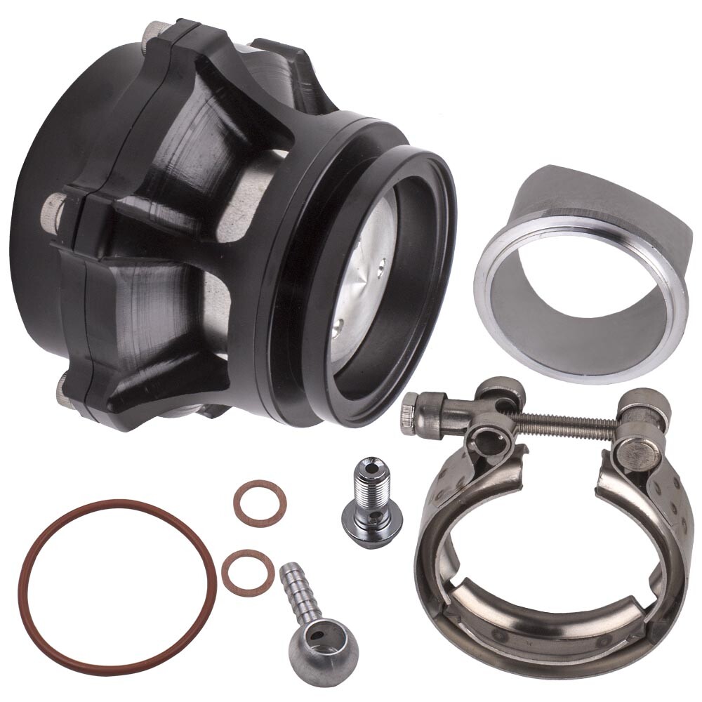 V-band Aluminum Turbocharger BOV Blow Off Valve Kit 35psi Boost & flange Black