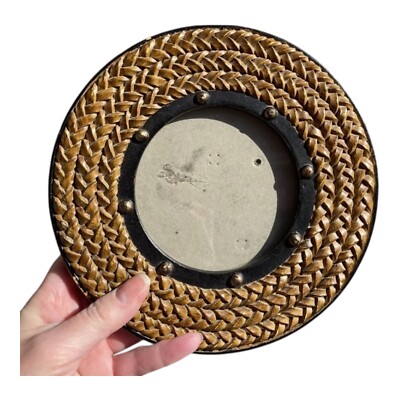 Mastercraft 2003 Round Porthole Picture Frame Woven Resin Wicker Nautical Bronze