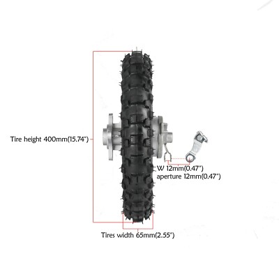 12 Inch Bike Tire Rear Wheel Rim Tire Drum Brake 10