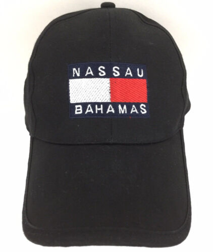 Nassau Bahamas Hat Flag Logo Cap All Over Spell Ou