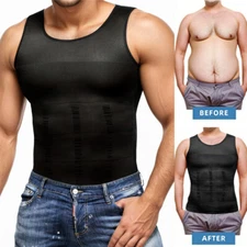 Men Body Shaper Slimming Tummy Vest Compression Shirt Tank Faja camisa de hombre