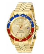Invicta Pro Diver Automatic Men's 42mm Gold Dial Pepsi Bezel Watch 29183